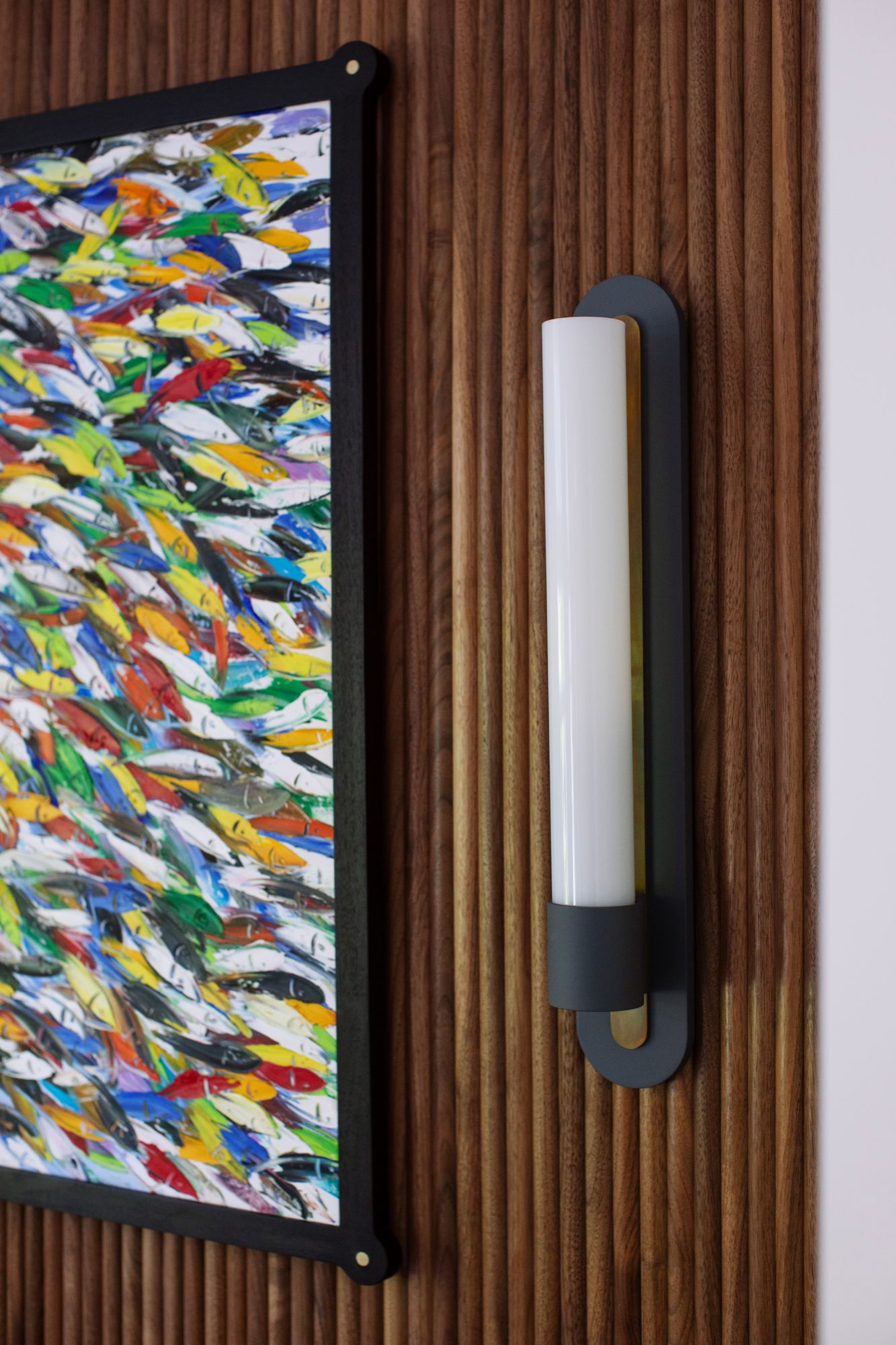 Brass cabinet hardware detail